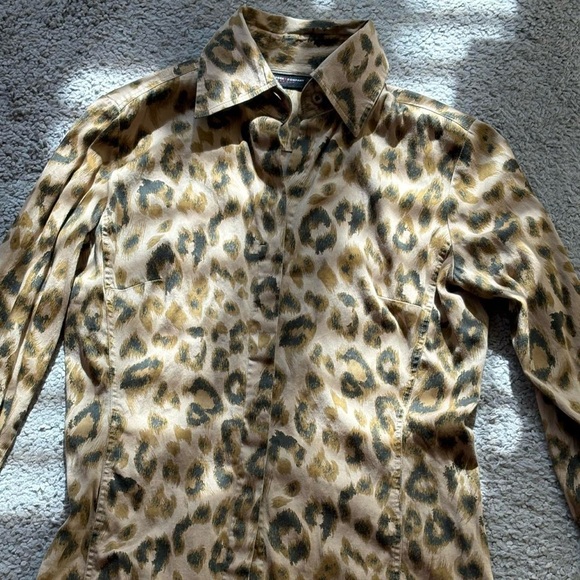 New York & Company Leopard Print Blouse - Picture 3 of 3
